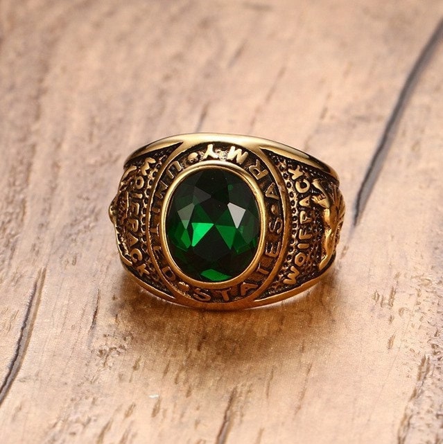 Gold hot sale army ring