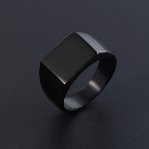 Stainless steel Men's, Silver Polished Ring Men Jewelry- For Him Gift- Stainless Steel Ring WATERPROOF/ANTI-TARNISH