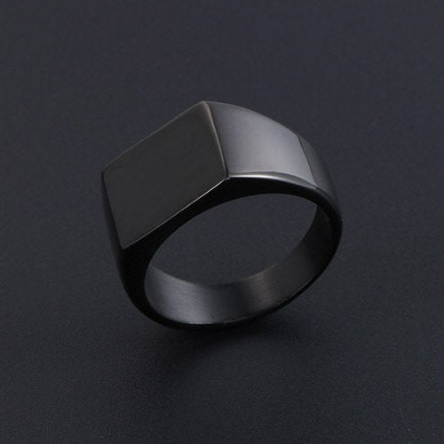 Stainless steel Men's, Silver Polished Ring Men Jewelry- For Him Gift- Stainless Steel Ring WATERPROOF/ANTI-TARNISH