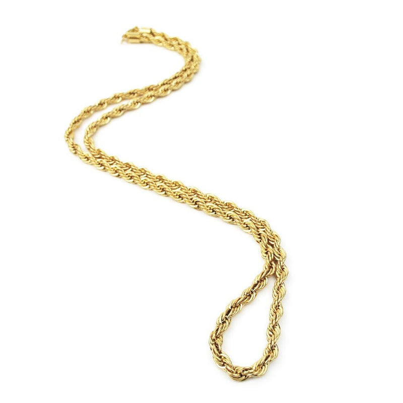 18K Gold Rope Chain Necklace For Men,  2mm Rope Chain, Silver Rope Chain, Thin Men Chain Necklace, Jewelry For Men, WATERPROOF/ANTI-TARNISH