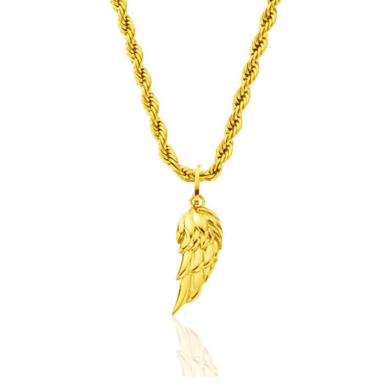 Buy Gold Angel Wings Pendant Necklace,14K Gold Plated Cute Tiny Guardian  Angel Dainty Elegant Necklace for Women at Amazon.in