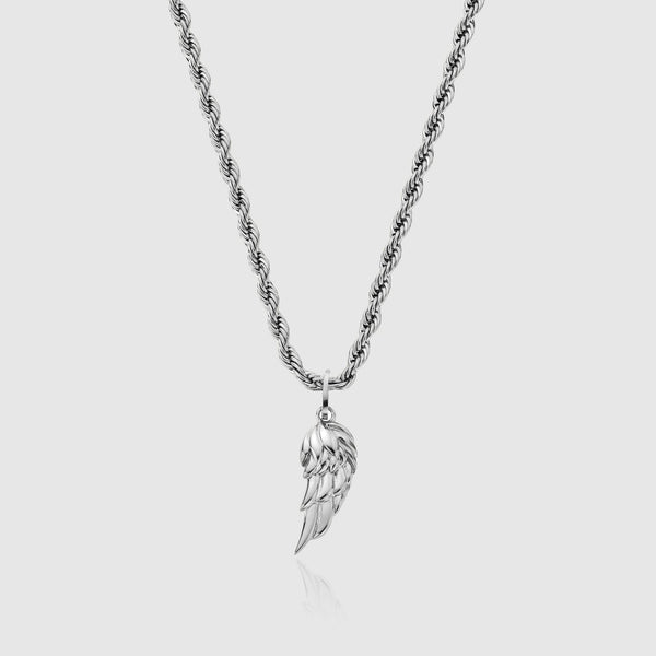 Silver Wing Pendant Chain Mens Wing Necklace Silver Wing Pendant Vintage Wing Necklace For Men Gift For Him WATERPROOF/ANTI-TARNISH