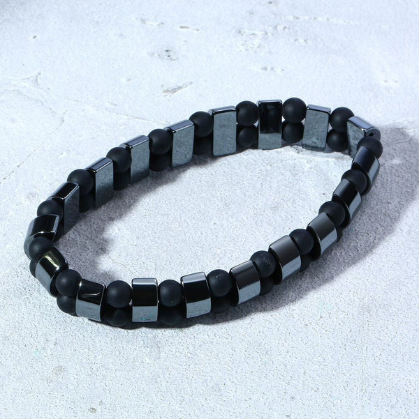 Men’s Black Onyx Tigers Eye Bracelet.Stunning Multi-layer Bracelet. Chakra Bracelet Gifts for Him WATERPROOF/ANTI-TARNISH