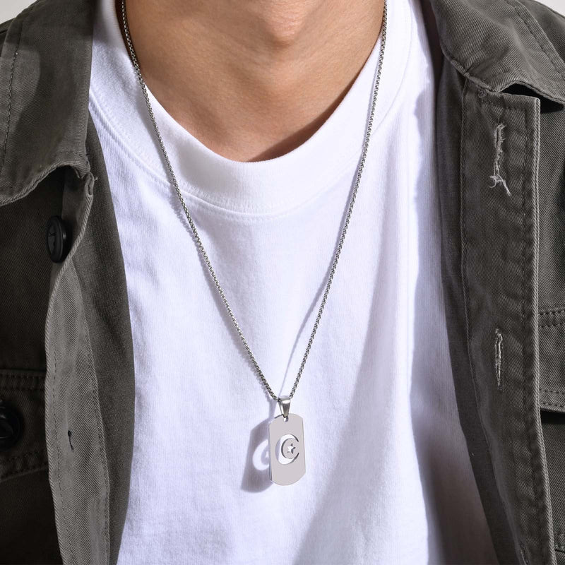 Sterling Silver Men's Dog Tag Necklace | High Quality | Lily Blanche – Lily  Blanche