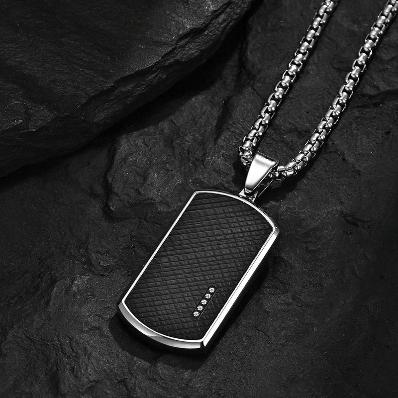 Buy The Bro Code Black Dog tag Pendant Cuban Link Necklace Online At Best  Price @ Tata CLiQ